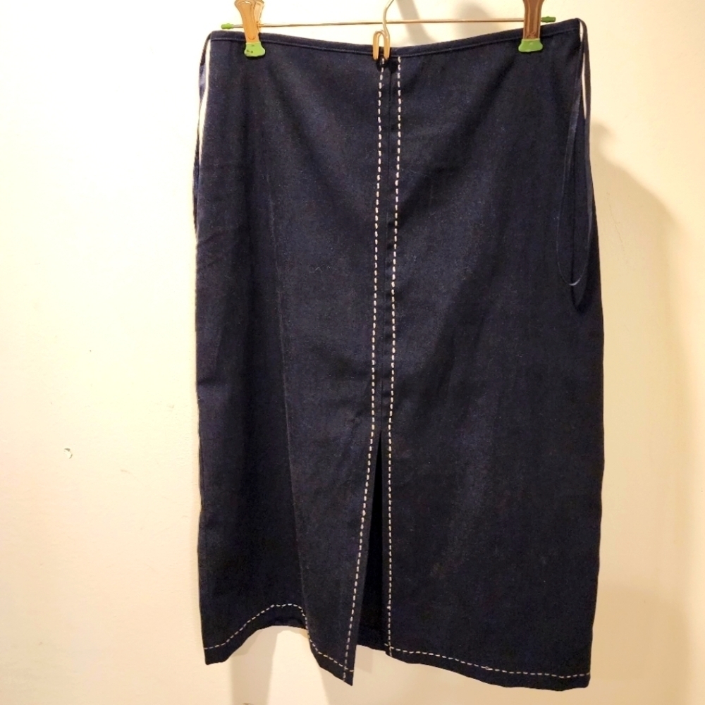 CONNECTED APPAREL black pencil midi Skirt size 10